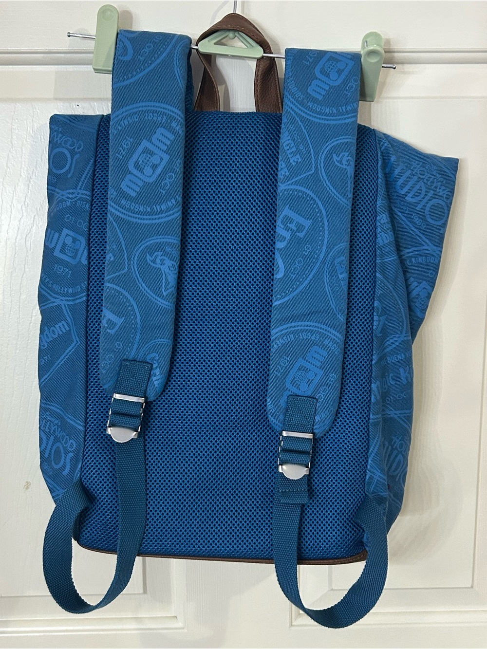 Disney World Passport Series Backpack Rucksack Embroidered Patches Padded Blue - Picture 2 of 9
